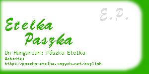 etelka paszka business card